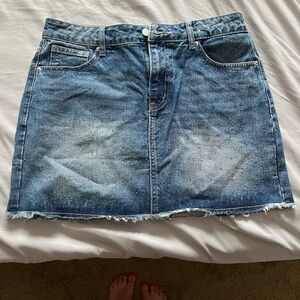 Pink Lily Blue Mini Pencil Skirt Casual